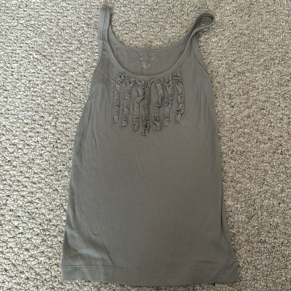 Gray, cotton, Banana Republic Factory tank top; super comfortable and adorable.